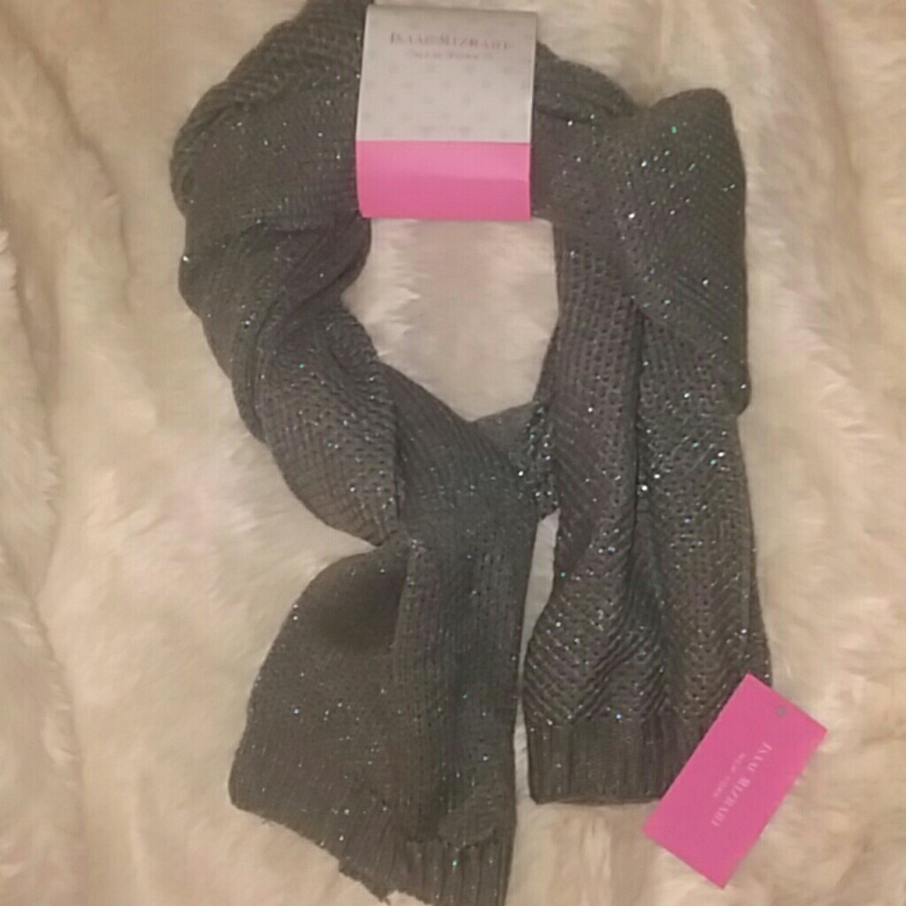 NWT ISAAC MIZRAHI Gray Knitted Glitz Eternity Scar